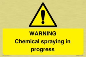 WARNING Chemical spraying in progress